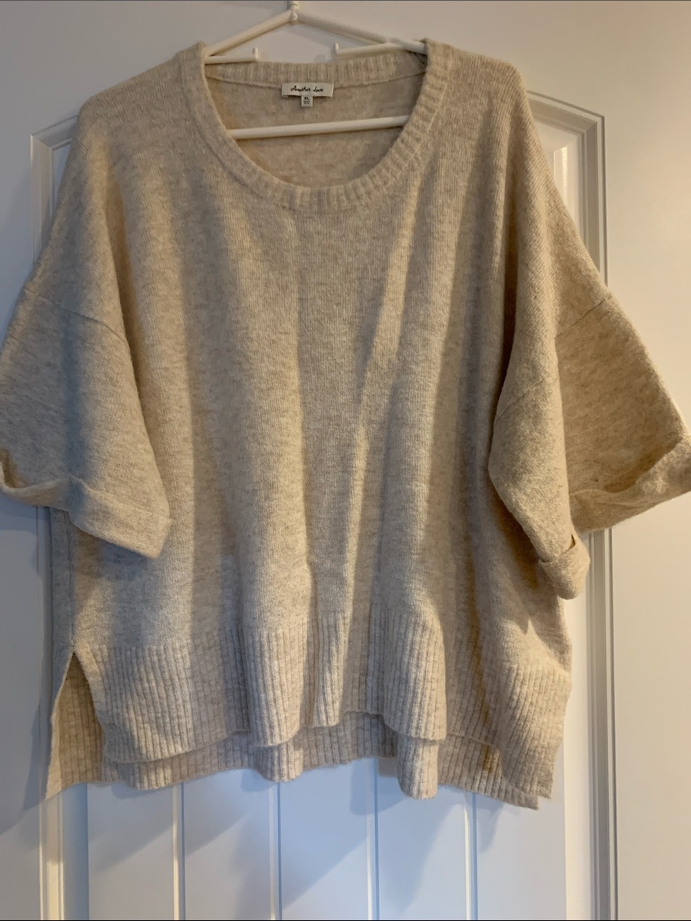 Another Love Relaxed Scoop Neck Sweater in Cream